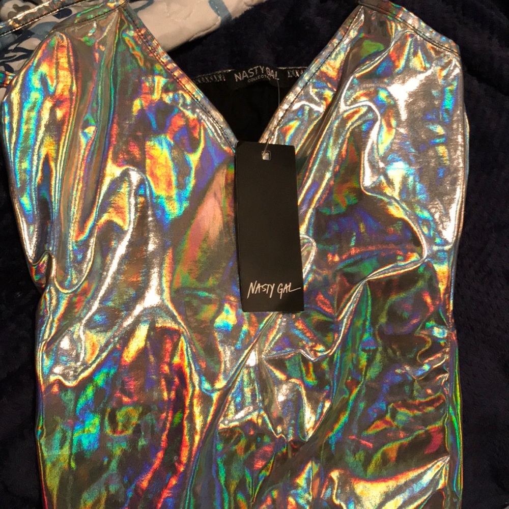 Space Talk Holographic Bodysuit by Nasty Gal - Picture 3 of 4